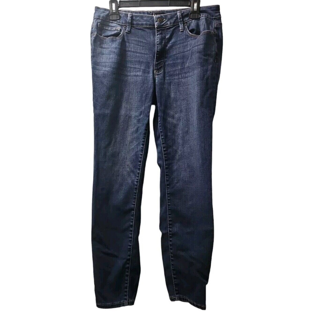 DKNY Dark Wash Denim Jeans Straight‎ Leg Comfort Stretch Womens Size 12
